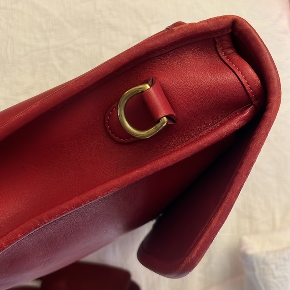 -𝐒𝐎𝐋𝐃-Vintage Red Coach Lexington Briefcase/Attache Case - Picture 11 of 16